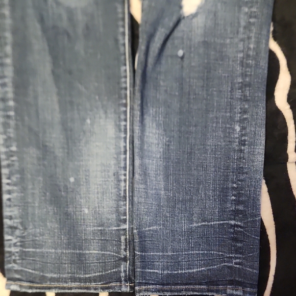 American Eagle Outfitters Men's Distressed Blue Slim Straight Jeans - Picture 7 of 7